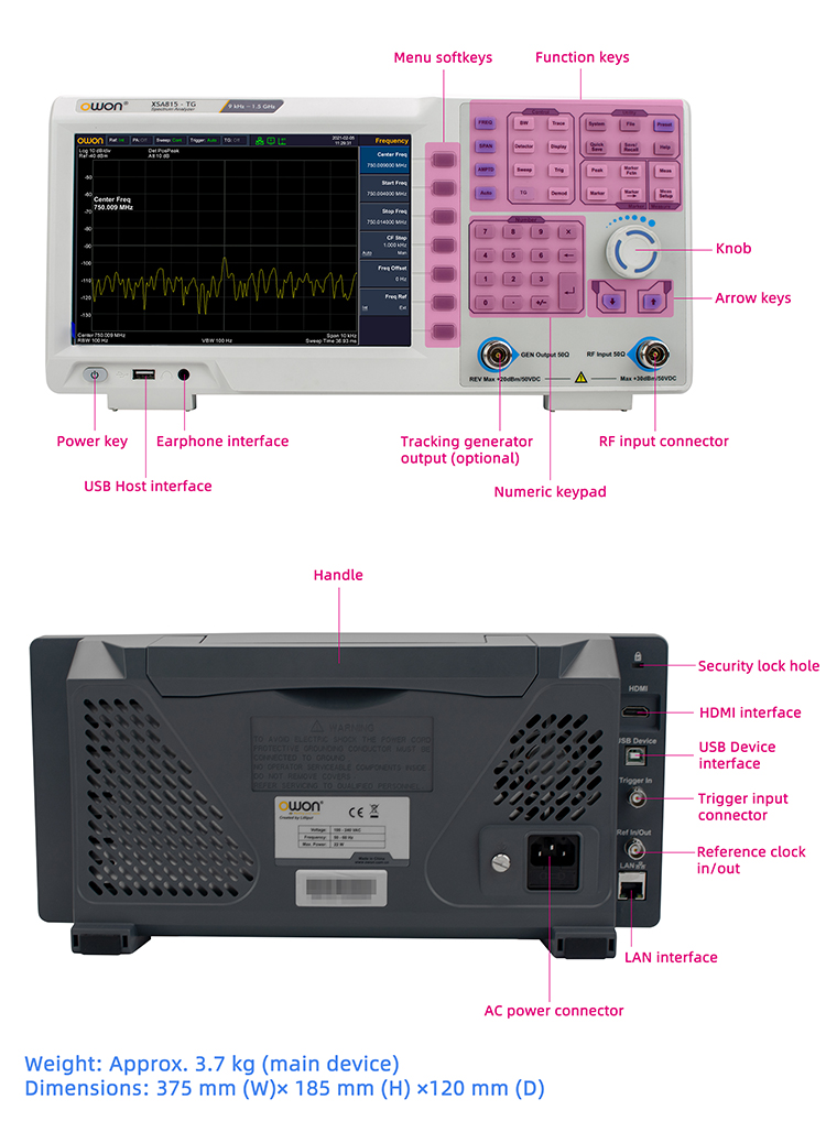 휴대용 스펙트럼 분석기 9kHz~1.5GHz(트래킹 신 - Spectrum Analyzer Tracking Generator 1.5Ghz 리뷰 및 가격